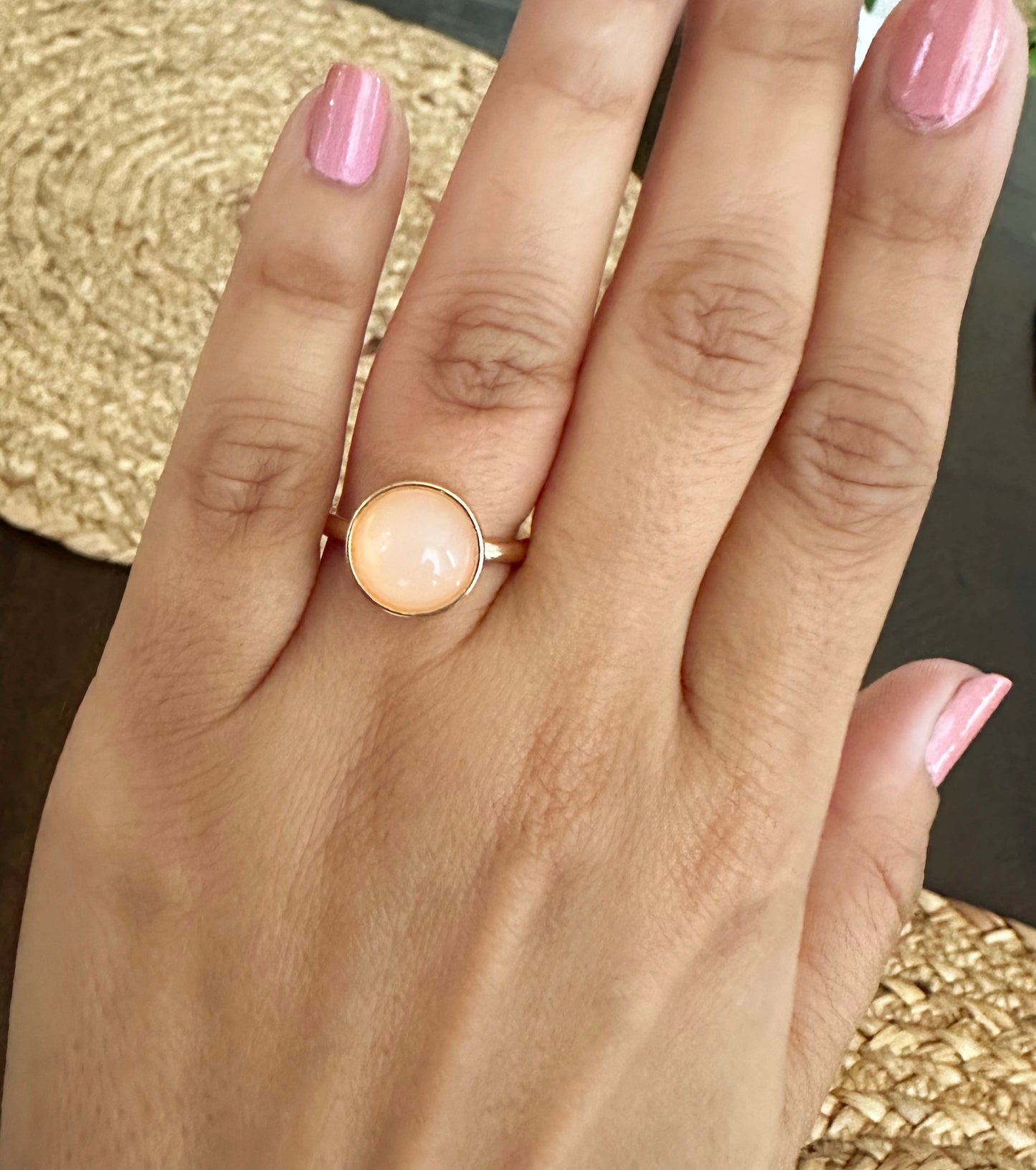 Pink & Gold Gem Ring