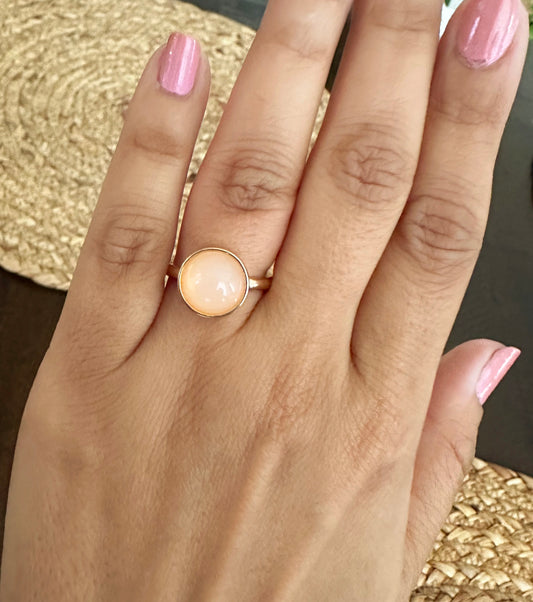 Pink & Gold Gem Ring