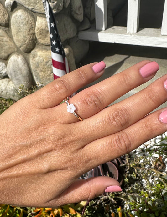 White Flower Ring