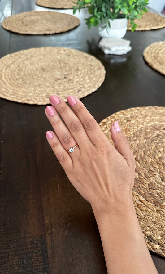 Simple gold/blue ring
