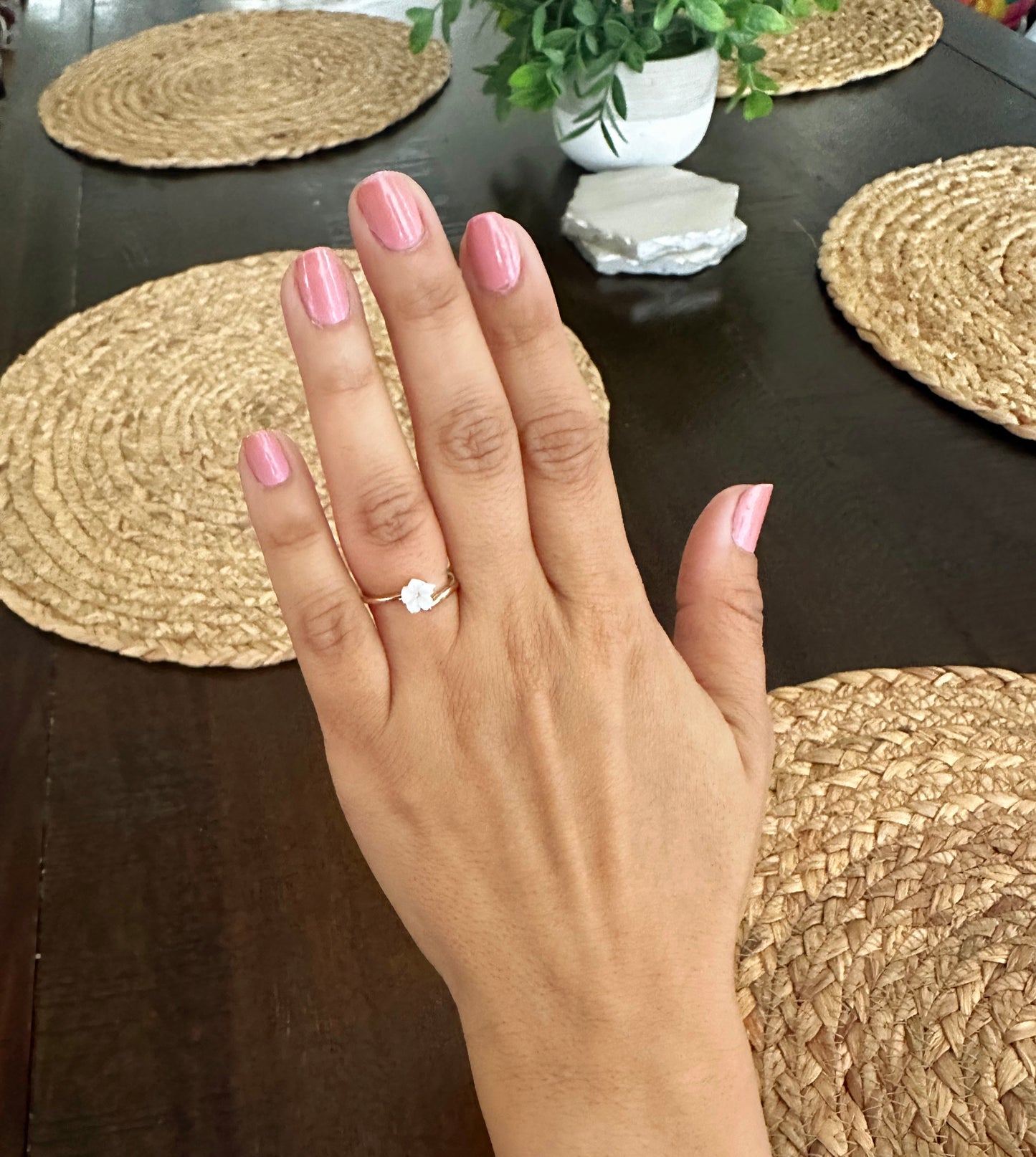 White Flower Ring