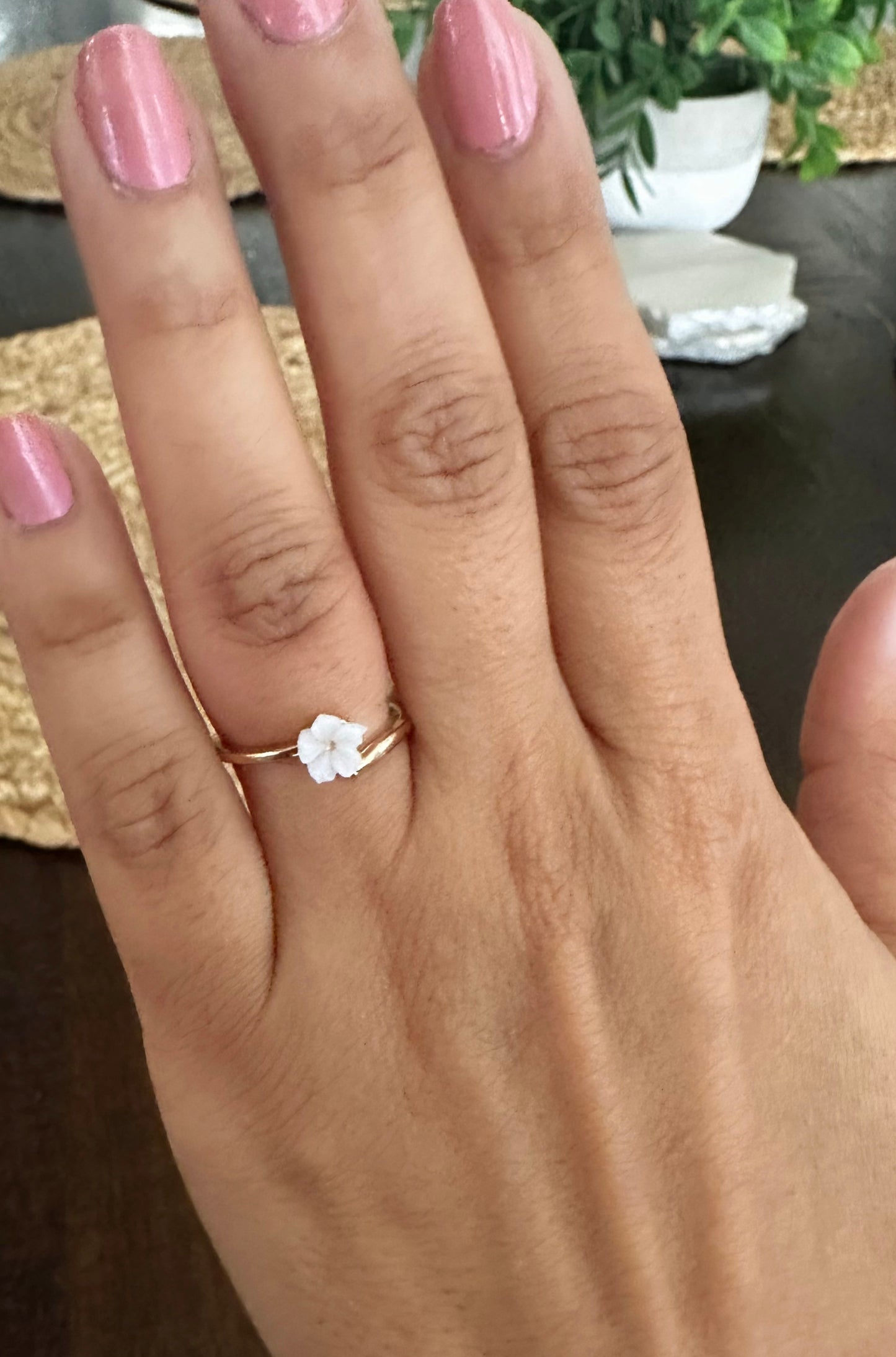 White Flower Ring