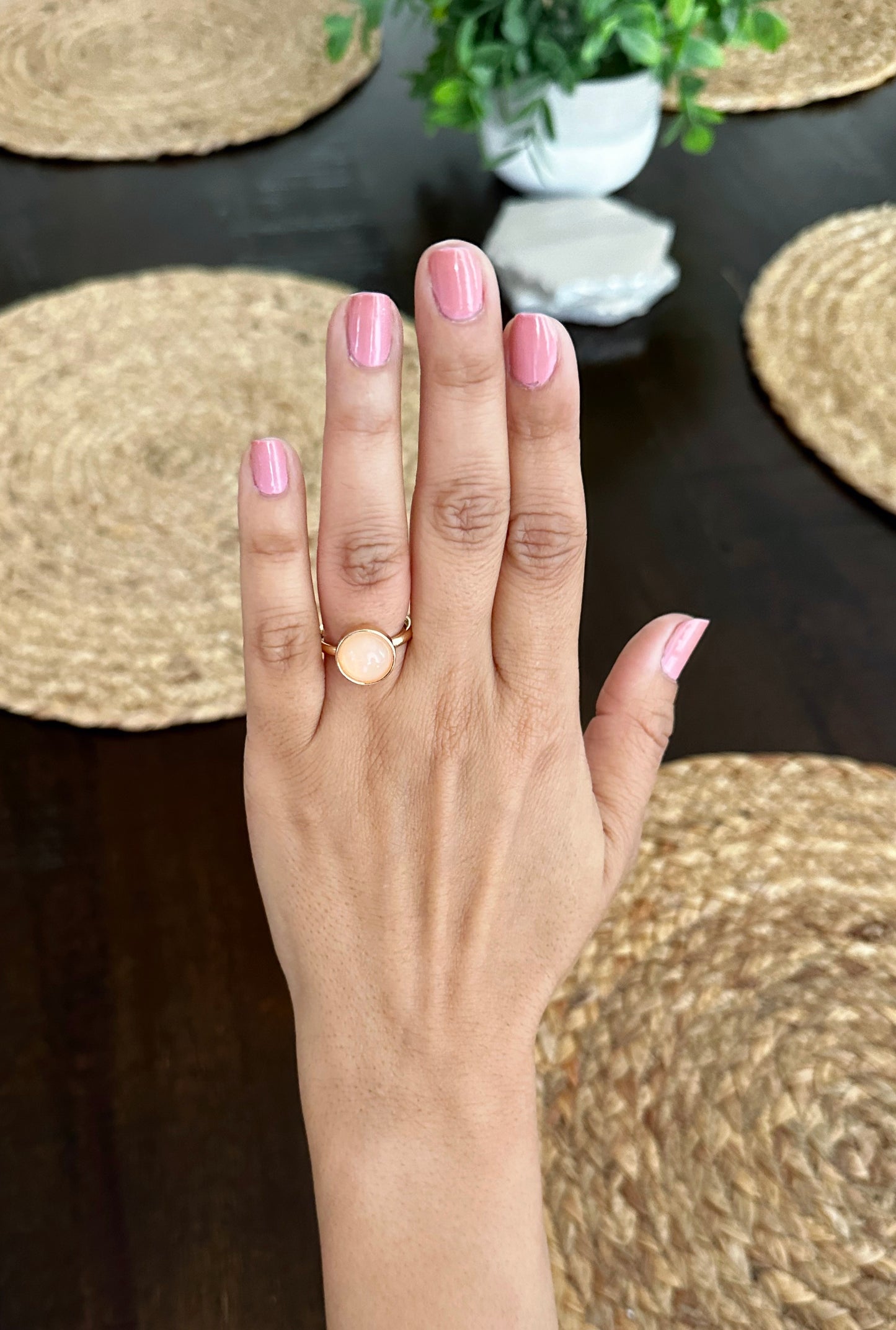 Pink & Gold Gem Ring