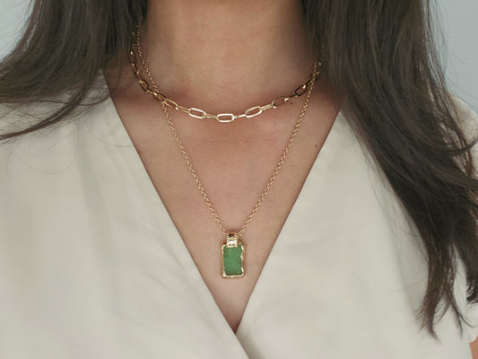 Green Layered Necklace