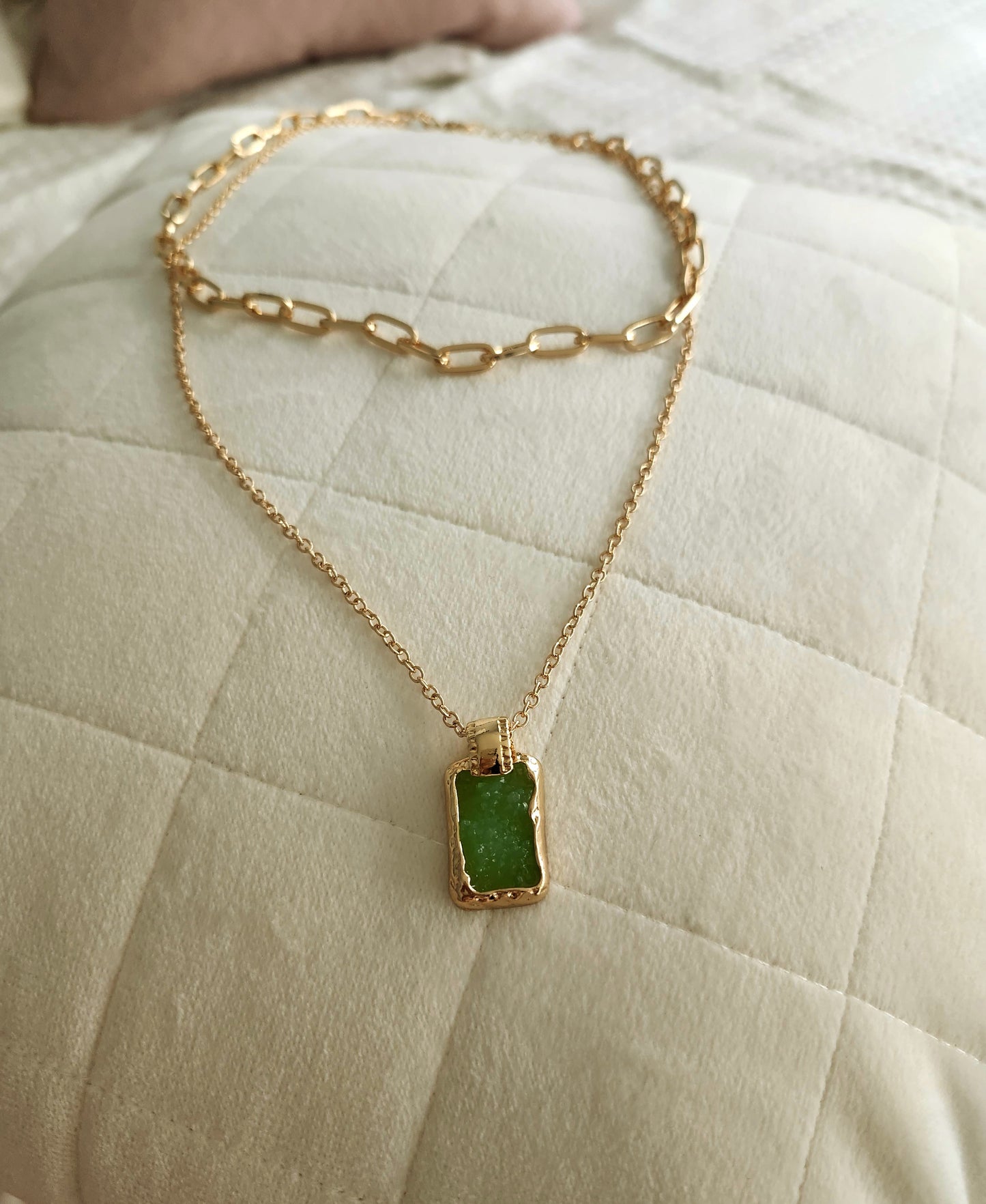 Green Layered Necklace